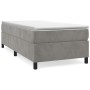 Boxspringbett mit hellgrauer Samtmatratze 90x190 cm von vidaXL, Betten und Lattenroste - Ref: Foro24-3144651, Preis: 252,47 €...