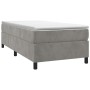 Boxspringbett mit hellgrauer Samtmatratze 90x190 cm von vidaXL, Betten und Lattenroste - Ref: Foro24-3144651, Preis: 252,47 €...
