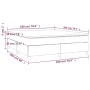 Box spring bed with dark brown fabric mattress 180x200 cm by vidaXL, Beds and slatted bases - Ref: Foro24-3144541, Price: 496...