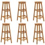 Kitchen stools 6 units solid acacia wood by vidaXL, Garden chairs - Ref: Foro24-310287, Price: 243,42 €, Discount: %