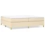 Box spring bed with cream fabric mattress 200x200 cm by vidaXL, Beds and slatted bases - Ref: Foro24-3144551, Price: 500,92 €...