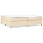 Cama box spring con colchón tela color crema 200x200 cm de vidaXL, Camas y somieres - Ref: Foro24-3144551, Precio: 498,62 €