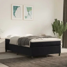 Box spring bed with black velvet mattress 120x200 cm by vidaXL, Beds and slatted bases - Ref: Foro24-3144671, Price: 348,99 €...