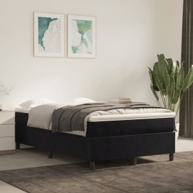 Boxspringbett mit schwarzer Samtmatratze 120x200 cm von vidaXL, Betten und Lattenroste - Ref: Foro24-3144671, Preis: 356,99 €...
