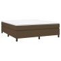 Cama box spring con colchón tela marrón oscuro 160x200 cm de vidaXL, Camas y somieres - Ref: Foro24-3144434, Precio: 457,76 €...