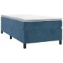 Cama box spring con colchón terciopelo azul oscuro 90x200 cm de vidaXL, Camas y somieres - Ref: Foro24-3144661, Precio: 288,4...