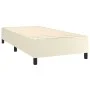 Box spring bed with cream synthetic leather mattress 100x200 cm by vidaXL, Beds and slatted bases - Ref: Foro24-3144592, Pric...