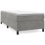 Box spring bed with light gray velvet mattress 80x200 cm by vidaXL, Beds and slatted bases - Ref: Foro24-3144645, Price: 258,...