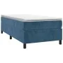 Box spring bed with dark blue velvet mattress 90x190 cm by vidaXL, Beds and slatted bases - Ref: Foro24-3144655, Price: 265,3...