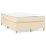 Cama box spring con colchón tela color crema 120x200 cm de vidaXL, Camas y somieres - Ref: Foro24-3144511, Precio: 367,77 €