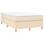Cama box spring con colchón tela color crema 120x200 cm de vidaXL, Camas y somieres - Ref: Foro24-3144511, Precio: 367,77 €