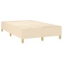 Box spring bed with cream fabric mattress 120x200 cm by vidaXL, Beds and slatted bases - Ref: Foro24-3144511, Price: 368,61 €...