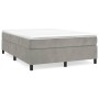 Boxspringbett mit hellgrauer Samtmatratze 140x190 cm von vidaXL, Betten und Lattenroste - Ref: Foro24-3144675, Preis: 443,88 ...