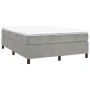 Box spring bed with light gray velvet mattress 140x190 cm by vidaXL, Beds and slatted bases - Ref: Foro24-3144675, Price: 432...
