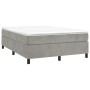 Boxspringbett mit hellgrauer Samtmatratze 140x190 cm von vidaXL, Betten und Lattenroste - Ref: Foro24-3144675, Preis: 443,88 ...
