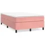 Box spring bed with pink velvet mattress 120x200 cm by vidaXL, Beds and slatted bases - Ref: Foro24-3144674, Price: 341,66 €,...
