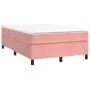 Box spring bed with pink velvet mattress 120x200 cm by vidaXL, Beds and slatted bases - Ref: Foro24-3144674, Price: 341,66 €,...