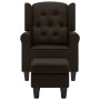 Dunkelbrauner Stoffsessel mit Fußhocker von vidaXL, Sessel - Ref: Foro24-320156, Preis: 242,08 €, Rabatt: %