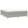 Box spring bed with light gray fabric mattress 160x200 cm by vidaXL, Beds and slatted bases - Ref: Foro24-3144530, Price: 458...