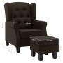 Dunkelbrauner Stoffsessel mit Fußhocker von vidaXL, Sessel - Ref: Foro24-320156, Preis: 242,08 €, Rabatt: %