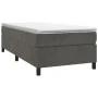 Box spring bed with dark gray velvet mattress 100x200 cm by vidaXL, Beds and slatted bases - Ref: Foro24-3144664, Price: 274,...
