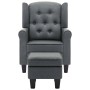 Sessel mit Fußhocker aus hellgrauem Stoff von vidaXL, Sessel - Ref: Foro24-320151, Preis: 312,20 €, Rabatt: %