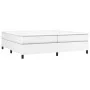 Box spring bed with white synthetic leather mattress 200x200 cm by vidaXL, Beds and slatted bases - Ref: Foro24-3144627, Pric...