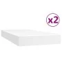 Box spring bed with white synthetic leather mattress 200x200 cm by vidaXL, Beds and slatted bases - Ref: Foro24-3144627, Pric...