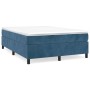 Boxspringbett mit dunkelblauer Samtmatratze 140x190 cm von vidaXL, Betten und Lattenroste - Ref: Foro24-3144679, Preis: 388,5...