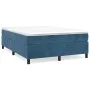 Boxspringbett mit dunkelblauer Samtmatratze 140x190 cm von vidaXL, Betten und Lattenroste - Ref: Foro24-3144679, Preis: 378,1...