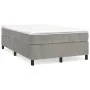 Box spring bed with light gray velvet mattress 120x200 cm by vidaXL, Beds and slatted bases - Ref: Foro24-3144669, Price: 355...