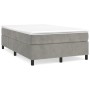 Cama box spring con colchón terciopelo gris claro 120x200 cm de vidaXL, Camas y somieres - Ref: Foro24-3144669, Precio: 366,5...