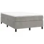 Box spring bed with light gray velvet mattress 120x200 cm by vidaXL, Beds and slatted bases - Ref: Foro24-3144669, Price: 355...