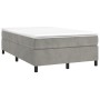 Cama box spring con colchón terciopelo gris claro 120x200 cm de vidaXL, Camas y somieres - Ref: Foro24-3144669, Precio: 366,5...