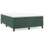 Box spring bed with dark green velvet mattress 140x200 cm by vidaXL, Beds and slatted bases - Ref: Foro24-3144684, Price: 395...