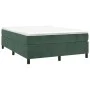 Box spring bed with dark green velvet mattress 140x200 cm by vidaXL, Beds and slatted bases - Ref: Foro24-3144684, Price: 395...
