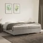 Cama box spring con colchón terciopelo gris claro 200x200 cm de vidaXL, Camas y somieres - Ref: Foro24-3144699, Precio: 500,1...