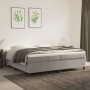 Cama box spring con colchón terciopelo gris claro 200x200 cm de vidaXL, Camas y somieres - Ref: Foro24-3144699, Precio: 500,0...