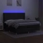 Cama box spring colchón y luces LED tela negro 160x200 cm de vidaXL, Camas y somieres - Ref: Foro24-3138887, Precio: 622,96 €...