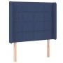 Boxspringbettmatratze und LED-Leuchten aus blauem Stoff 100x200 cm von vidaXL, Betten und Lattenroste - Ref: Foro24-3138859, ...