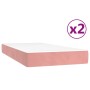 Box spring bed with pink velvet mattress 200x200 cm by vidaXL, Beds and slatted bases - Ref: Foro24-3144704, Price: 494,41 €,...