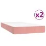 Box spring bed with pink velvet mattress 200x200 cm by vidaXL, Beds and slatted bases - Ref: Foro24-3144704, Price: 488,66 €,...