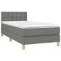 Box spring bed with dark gray fabric mattress 90x200 cm by vidaXL, Beds and slatted bases - Ref: Foro24-3140906, Price: 300,6...