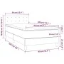 Box spring bed with dark gray fabric mattress 90x200 cm by vidaXL, Beds and slatted bases - Ref: Foro24-3140906, Price: 300,6...