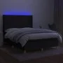 Cama box spring colchón y luces LED tela negro 140x200 cm de vidaXL, Camas y somieres - Ref: Foro24-3138879, Precio: 524,08 €...