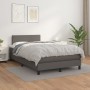 Boxspringbett mit grauer Kunstledermatratze 120x200 cm von vidaXL, Betten und Lattenroste - Ref: Foro24-3140997, Preis: 393,0...