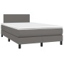 Boxspringbett mit grauer Kunstledermatratze 120x200 cm von vidaXL, Betten und Lattenroste - Ref: Foro24-3140997, Preis: 393,0...