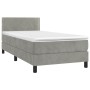 Boxspringbett mit hellgrauer Samtmatratze 100x200 cm von vidaXL, Betten und Lattenroste - Ref: Foro24-3141227, Preis: 300,31 ...