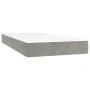 Box spring bed with light gray velvet mattress 100x200 cm by vidaXL, Beds and slatted bases - Ref: Foro24-3141227, Price: 296...