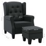 Sessel mit Fußhocker aus dunkelgrauem Stoff von vidaXL, Sessel - Ref: Foro24-320152, Preis: 240,31 €, Rabatt: %